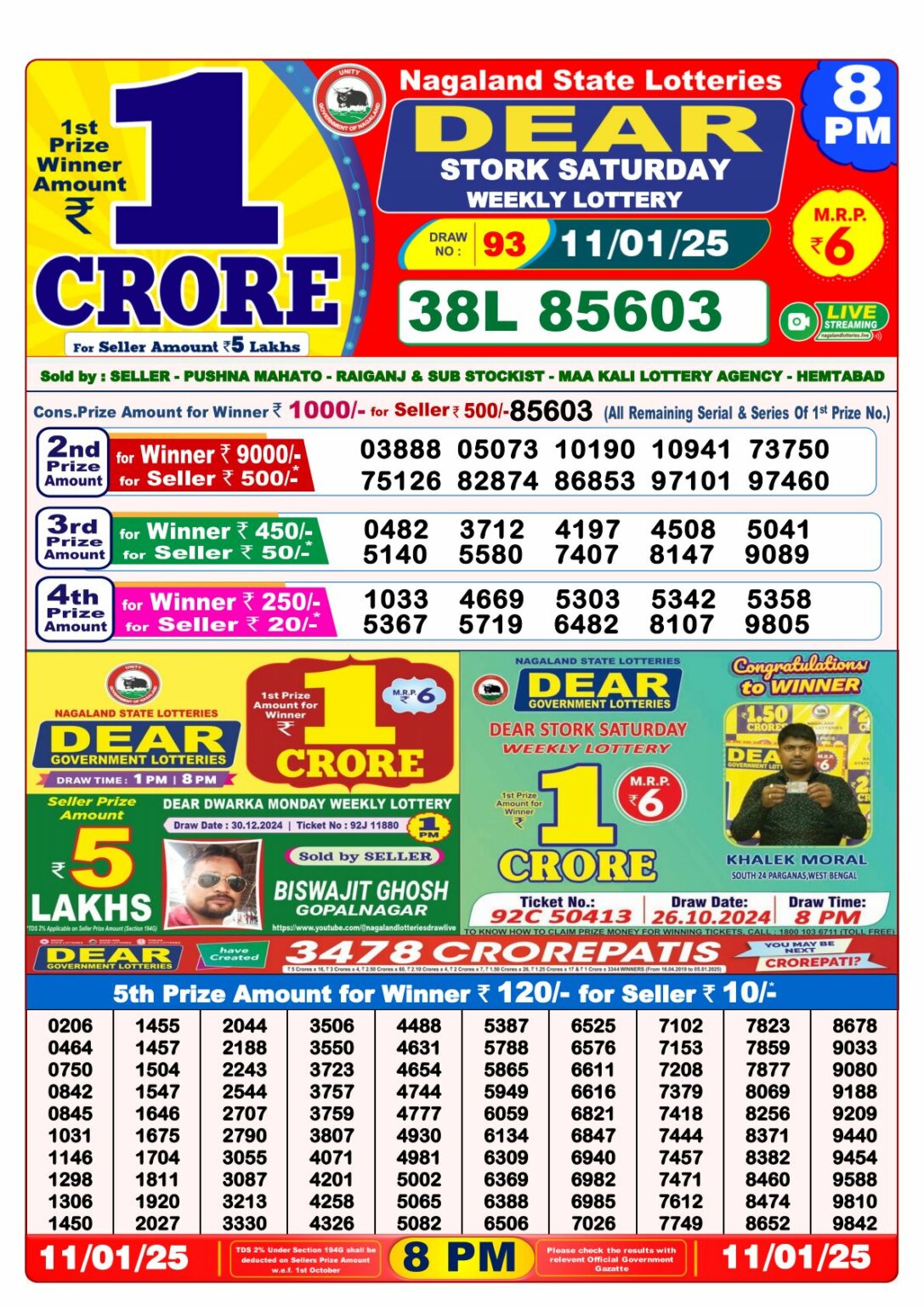 Lottery Sambad 8 PM Result
