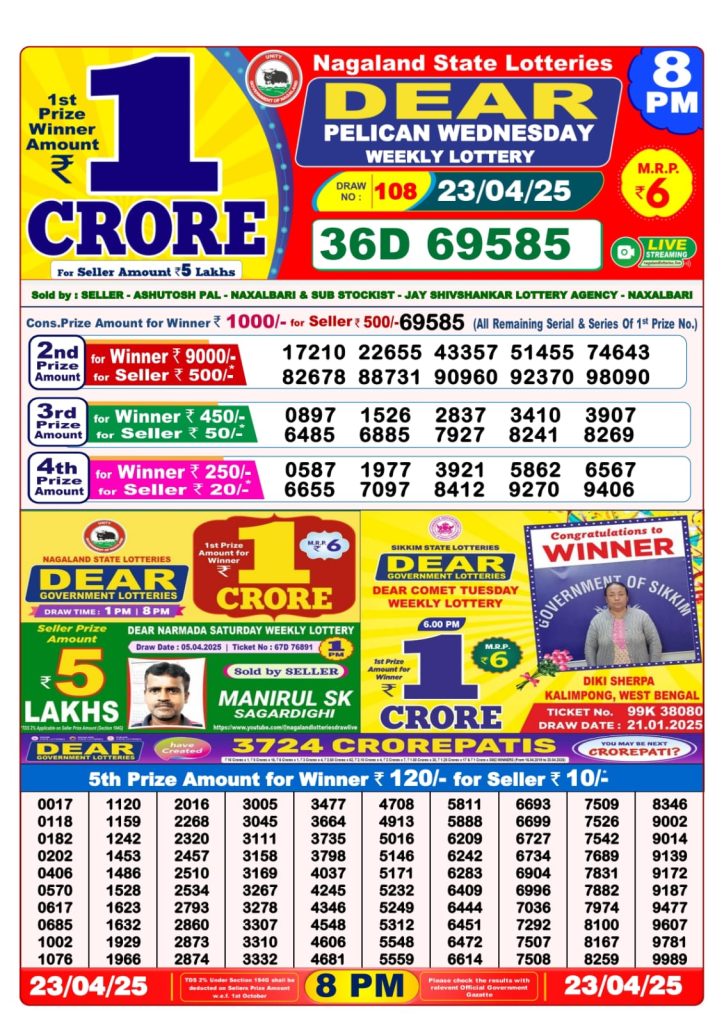 Dear Lottery 8 PM Result - Coming Soon Dear Lottery 8 PM Result - Coming Soon