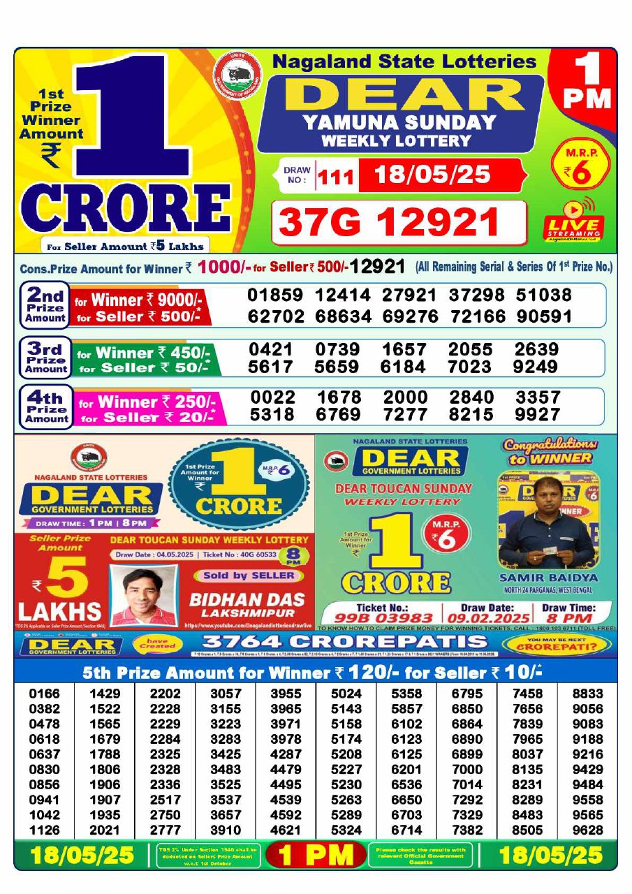 1 PM Result